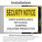 Signmission Video Surveillance No Illegal Dumping Violators OSHA Security Notice Sign, Vinyl Decal, 10inx7in, 2PK OS-2PACK-SN-D-710-L-11691 - alternate 6